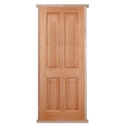 London 4 Panel Hardwood External Pre-hung Door Set